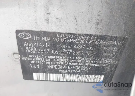 2015 Hyundai Sonata Limited from USA, damaged, VIN 5NPE34AF6FH062957